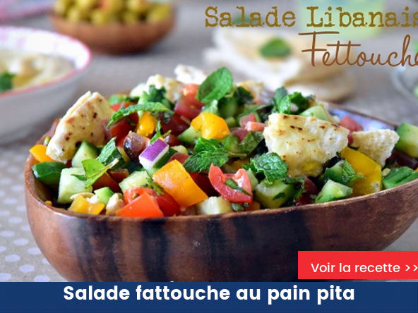 Salade fattouche au pain pita